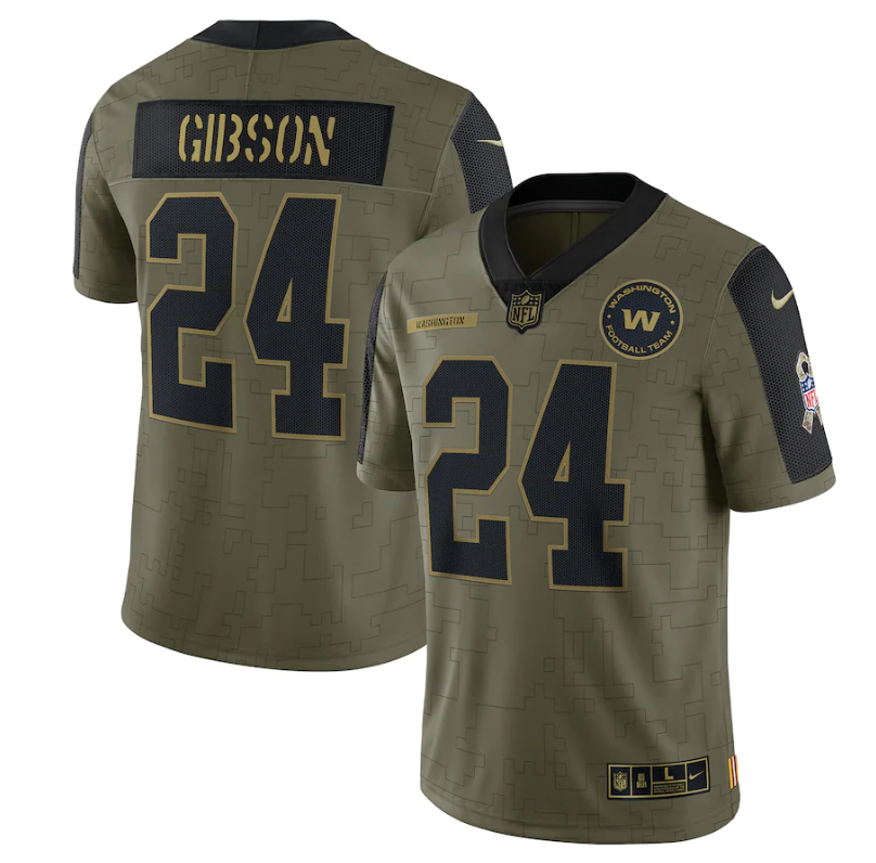 Washington Redskins #24 Antonio Gibson 21 New Salute
