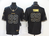 Washington Redskins #99 Chase Young Redskins Black Retro Gold 945