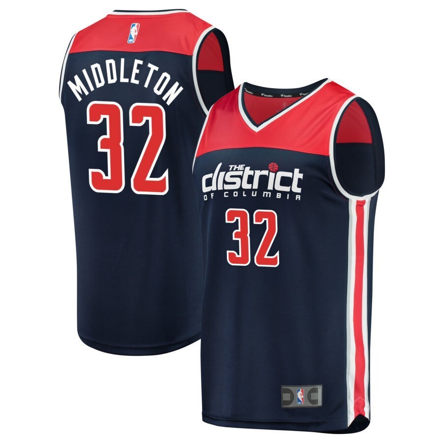 Washington Wizards #32 Khris Middleton Navy - Statement Edition