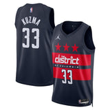 Washington Wizards #33 Kyle Kuzma Unisex 202425 Swingman Jersey - Statement Edition - Navy
