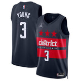 Washington Wizards #3 Trae Young Swingman Jersey - Statement Edition - Navy