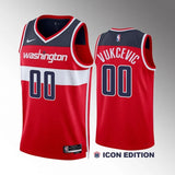 Washington Wizards #88 Tristan Vukcevic Red Icon Edition Men Jersey Style 1