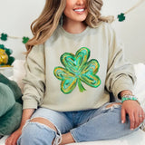 Watercolor Shamrock Sand Unisex Gildan Sweatshirt