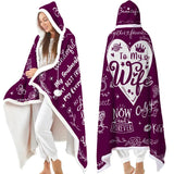 Wearable Blanket Hoodie from Husband, To My Wife Gifts, Christmas Ideas for Wife, Gifts for Wife Birthday