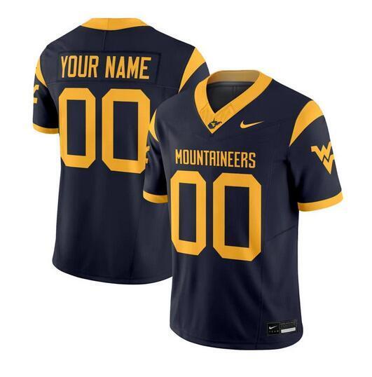 West Virginia Mountaineers ACTIVE PLAYER Custom Navy 2025 F.U.S.E