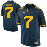 West Virginia Mountaineers Daryl Worley 7 Blue