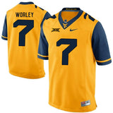 West Virginia Mountaineers Daryl Worley 7 Gold