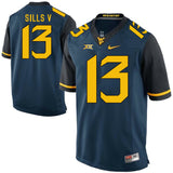 West Virginia Mountaineers David Sills V 13 Blue