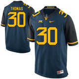 West Virginia Mountaineers J.T. Thomas 30 Blue