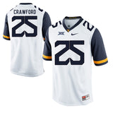 West Virginia Mountaineers Justin Crawford 25 White