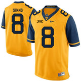 West Virginia Mountaineers Marcus Simms 8 Gold