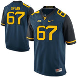 West Virginia Mountaineers Quinton Spain 67 Blue