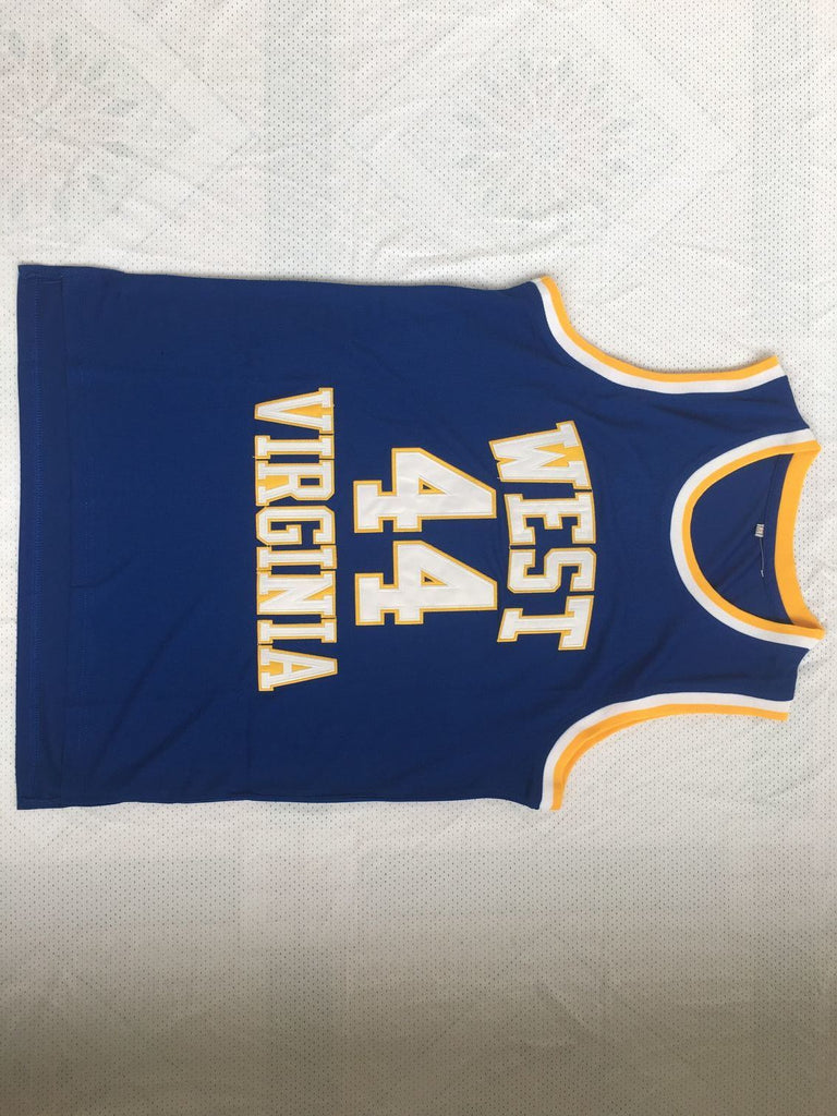 West Virginia Mountaineers #44 Jerry West 44 # High School Blue Jersey Style 2