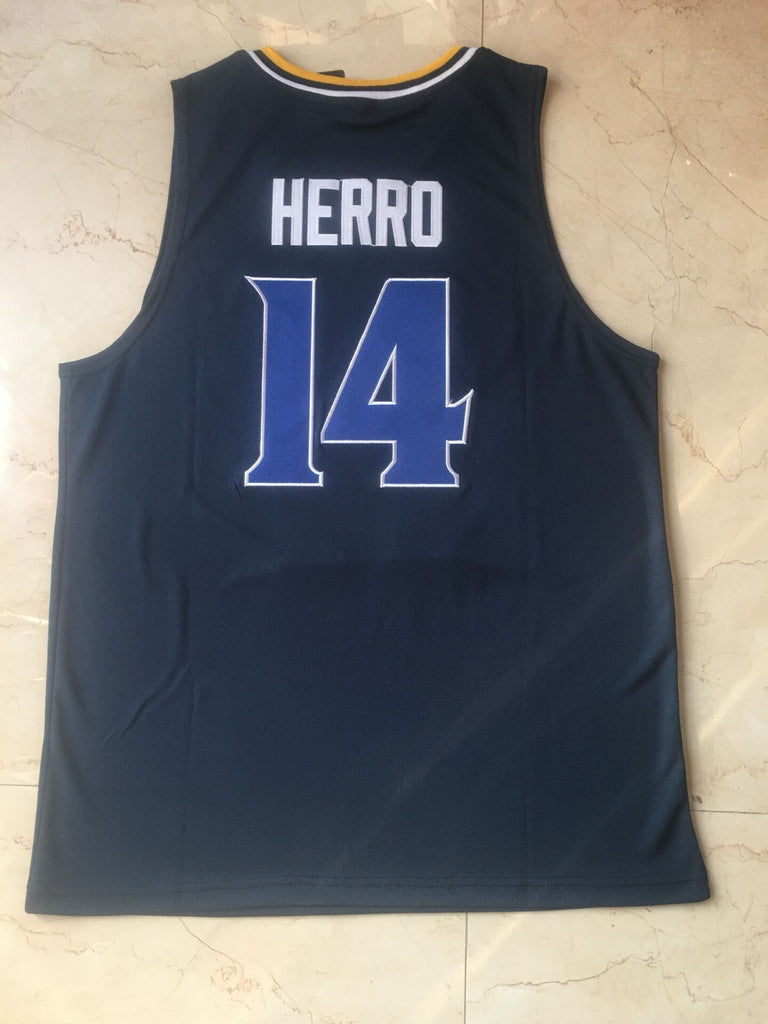 Whitnall High School #14 Tyler Herro 14 # High School Navy Jersey Style 1