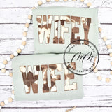 Wife Cow Print Sweatshirt, Wifey Cow Print Sweatshirt