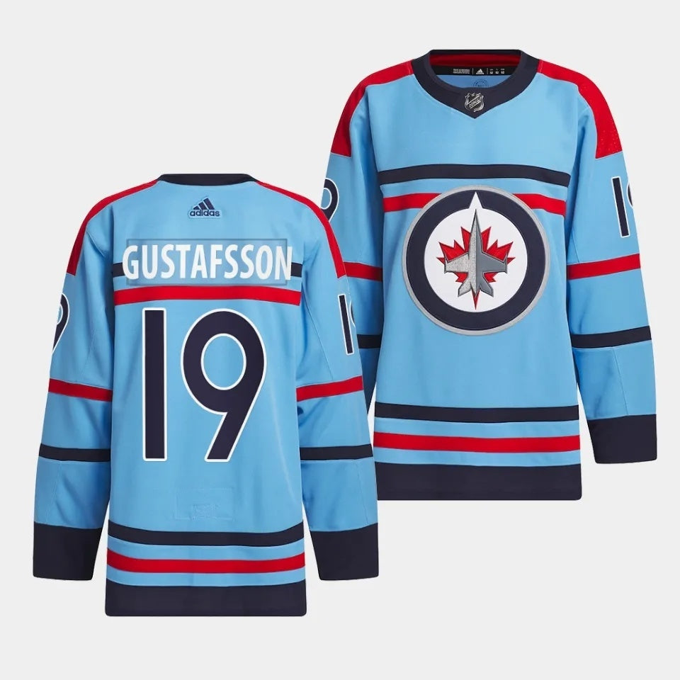 Winnipeg Jets #19 David Gustafsson 2023-24 RCAF Centennial Light Blue Jersey