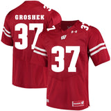 Wisconsin Badgers Garrett Groshek 37 Red College Football Jersey