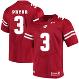 Wisconsin Badgers Kendric Pryor 3 Red College Football Jersey