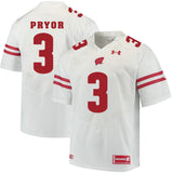 Wisconsin Badgers Kendric Pryor 3 White College Football Jersey