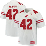 Wisconsin Badgers T.J. Watt 42 White College Football Jersey