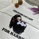 With Love Hope Childless Cat Lady Shirt,  Kamala Harris Shirt, Womens Rights Shirt, Vote 2024, Gift For Family