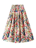 Women's A Line Skirt, Boho Fashion Casual Long Skirt for Daily Holiday Vacation Wear, Ladies Bottoms for Spring & Fall, Womenswear, Bohemian