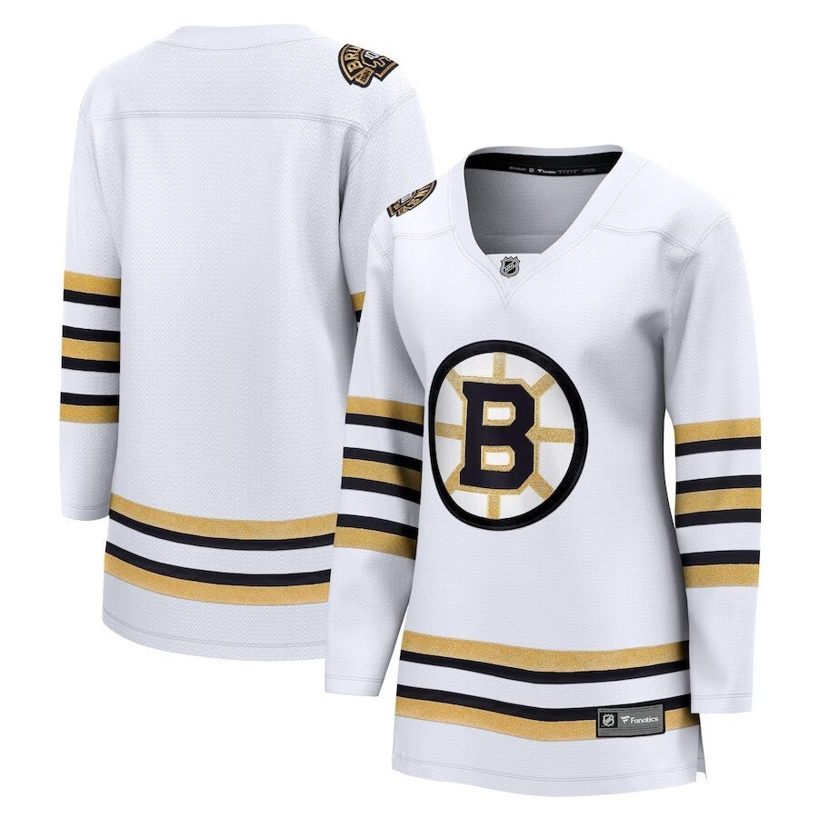 Women Boston Bruins Branded 100th Anniversary Premier Breakaway Jersey - White