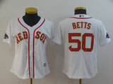 Women Boston Red Sox #50 Mookie Betts Style 1