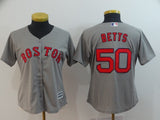 Women Boston Red Sox #50 Mookie Betts Style 2