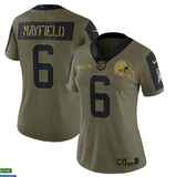 Women Cleveland Browns #6 Baker Mayfield 21 New Salute