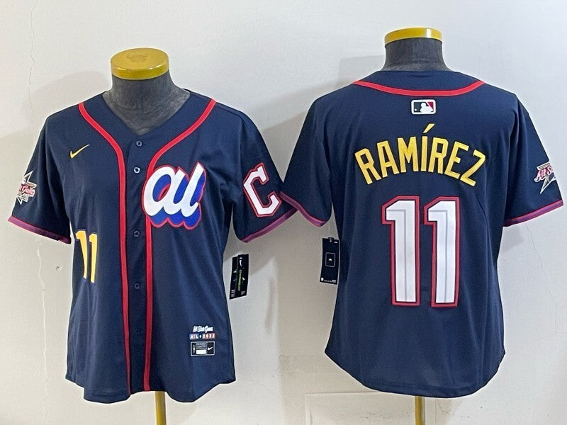 Women Cleveland Guardians #11 Jose Ramirez Indians 25 All-Star Women