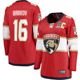 Women Florida Panthers #16 Aleksander Barkov 2025 Stanley Cup Champions Breakaway Jersey - Red