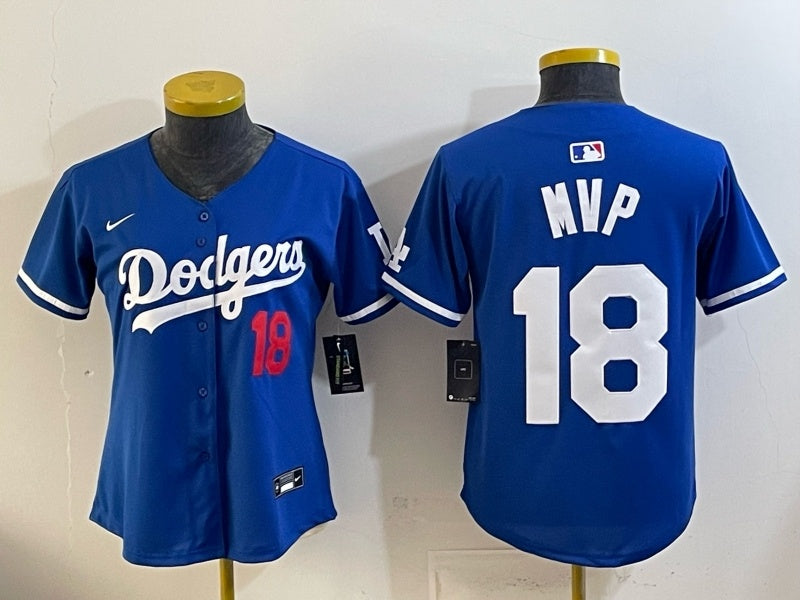 Women Los Angeles Dodgers #18 MVP Dodgers Women Youth