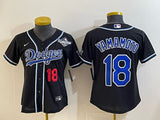 Women Los Angeles Dodgers #18 Yoshinobu Yamamoto Dodgers Women Youth Style 4