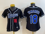 Women Los Angeles Dodgers #18 Yoshinobu Yamamoto Dodgers Women Youth Style 5