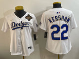 Women Los Angeles Dodgers #22 Clayton Kershaw Dodgers Women Youth Style 2
