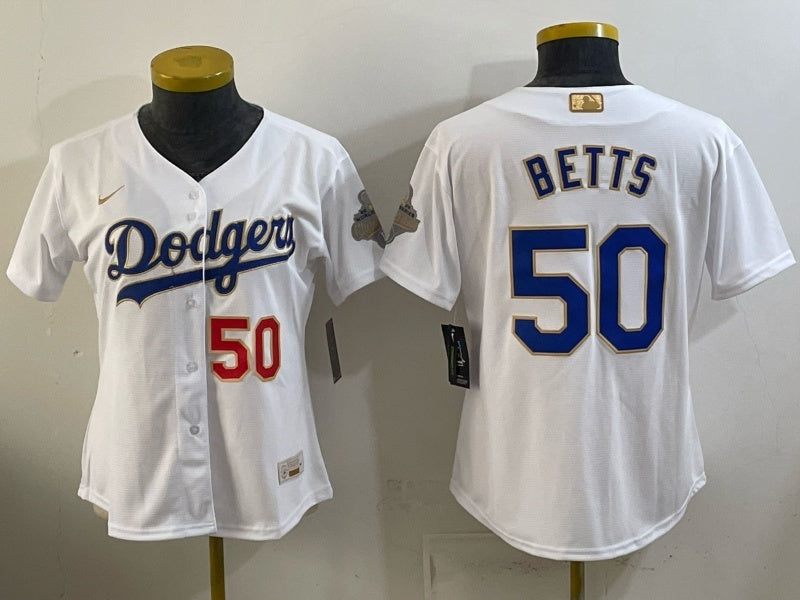 Women Los Angeles Dodgers #50 Mookie Betts Dodgers Edition Women Youth
