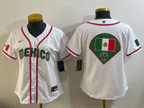 Women Mexico Baseball White 2026 World Baseball Classic 26 World Cup Women Youth Style 2
