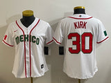 Women Mexico Baseball #30 Alejandro Kirk White 2026 World Baseball Classic 26 World Cup Women