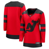 Women New Jersey Devils Fanatics Branded 2024 NHL Stadium Series Breakaway Jersey – Red Style 2