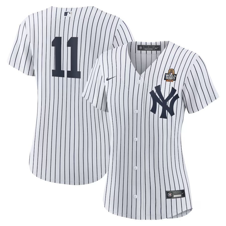 Women New York Yankees #11 Anthony Volpe 2024 World Series Home Replica Player Jersey - White