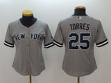 Women New York Yankees #25 Gleyber Torres Style 1