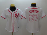 Women New York Yankees #27 Giancarlo Stanton Style 4