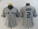 Women New York Yankees #2 Derek Jeter Style 1