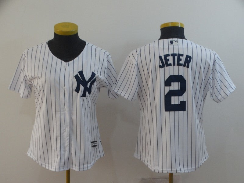 Women New York Yankees #2 Derek Jeter Style 2
