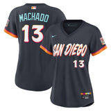 Women San Diego Padres #13 Manny Machado 2026 City Connect Stadium Jersey - Obsidian