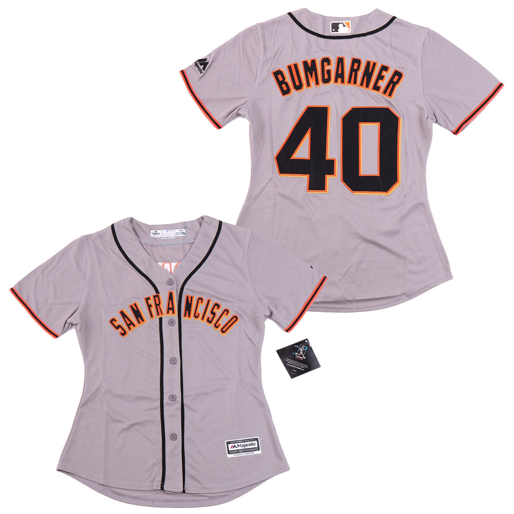 Women San Francisco Giants #40 Madison Bumgarner Giants 40 Gray New Women