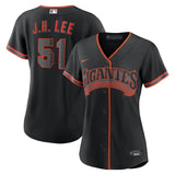 Women San Francisco Giants #51 Jung Hoo Lee Alternate Replica Jersey - Black (1)_conew1
