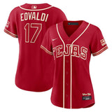 Women Texas Rangers #17 Nathan Eovaldi 2026 City Connect Stadium Jersey - Red