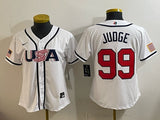 Women USA Baseball #99 Aaron Judge 2026 World Baseball Classic 26 World Cup Women Style 2